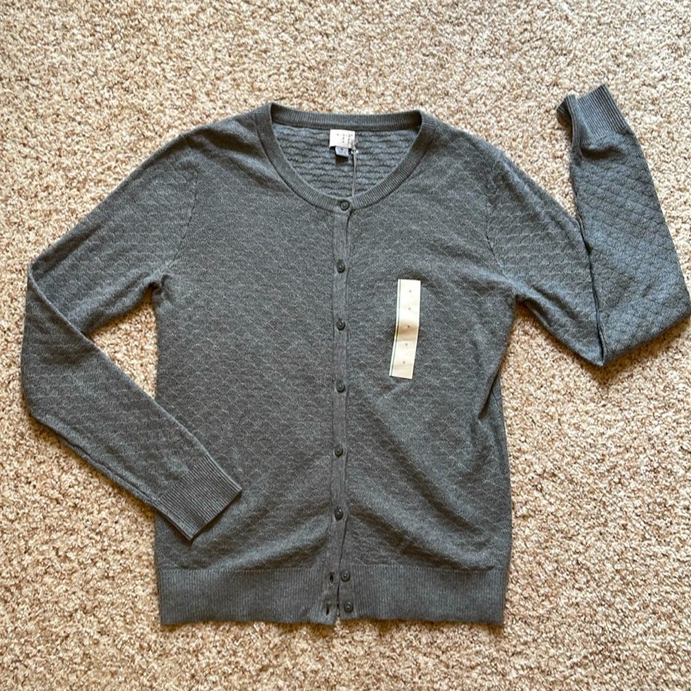 A New Day Gray Cardigan Sweater M